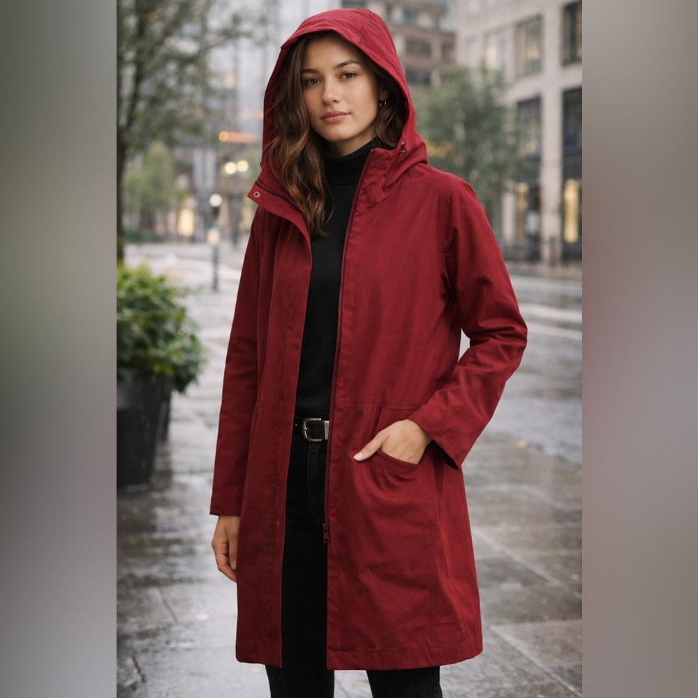 Women's Red Hooded Jacket